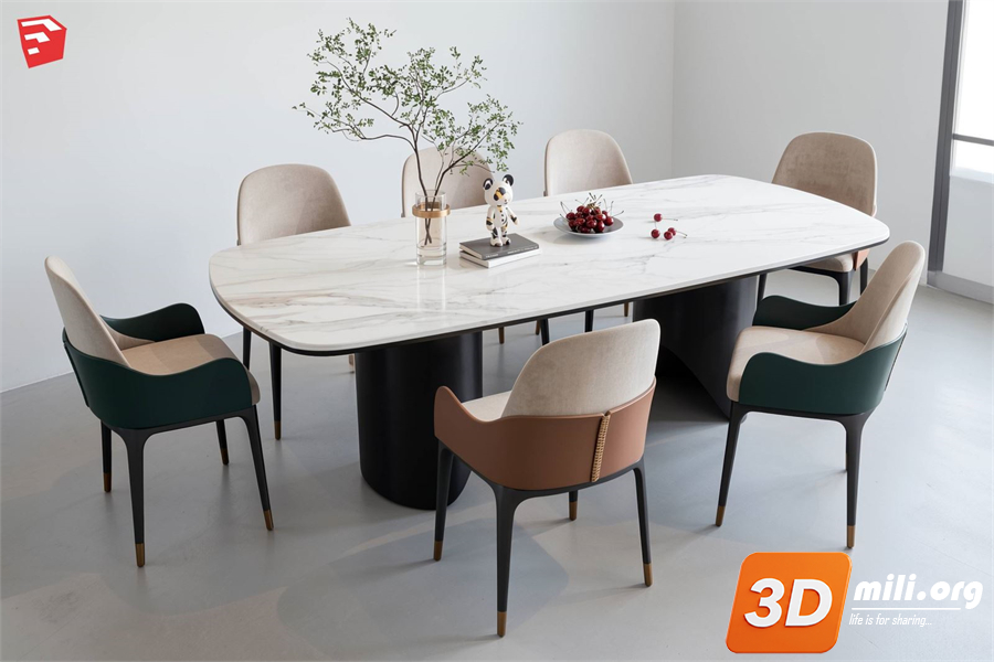 Dining Table Set Skp Files